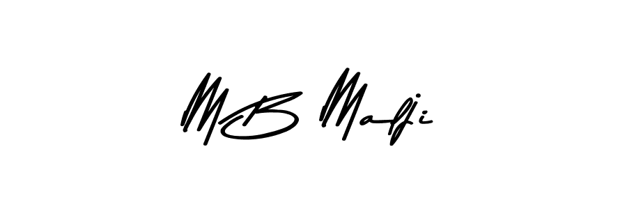 Use a signature maker to create a handwritten signature online. With this signature software, you can design (Asem Kandis PERSONAL USE) your own signature for name M B Malji. M B Malji signature style 9 images and pictures png