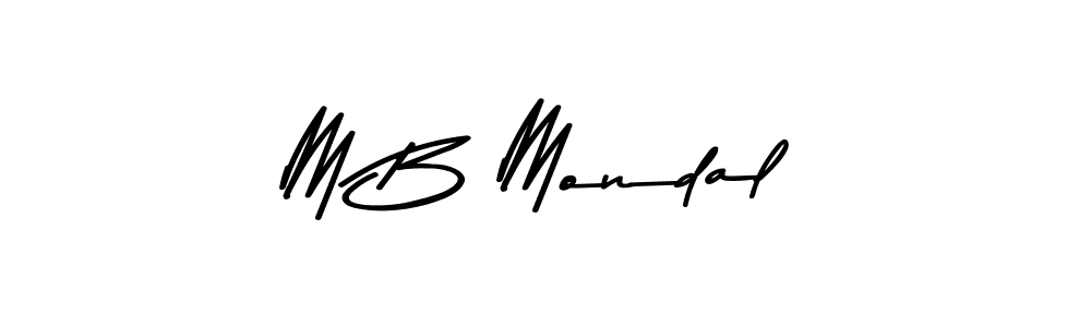 Create a beautiful signature design for name M B Mondal. With this signature (Asem Kandis PERSONAL USE) fonts, you can make a handwritten signature for free. M B Mondal signature style 9 images and pictures png