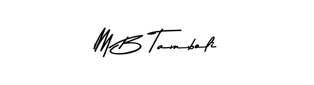 The best way (Asem Kandis PERSONAL USE) to make a short signature is to pick only two or three words in your name. The name M B Tamboli include a total of six letters. For converting this name. M B Tamboli signature style 9 images and pictures png