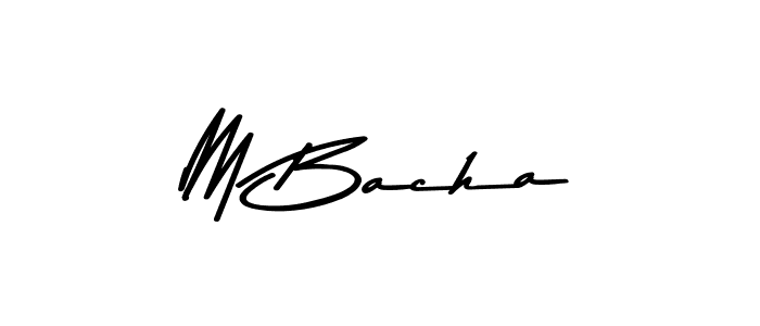 How to make M Bacha signature? Asem Kandis PERSONAL USE is a professional autograph style. Create handwritten signature for M Bacha name. M Bacha signature style 9 images and pictures png