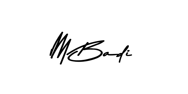 The best way (Asem Kandis PERSONAL USE) to make a short signature is to pick only two or three words in your name. The name M Badi include a total of six letters. For converting this name. M Badi signature style 9 images and pictures png