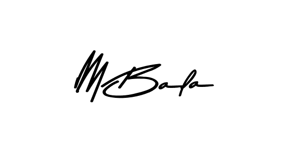The best way (Asem Kandis PERSONAL USE) to make a short signature is to pick only two or three words in your name. The name M Bala include a total of six letters. For converting this name. M Bala signature style 9 images and pictures png