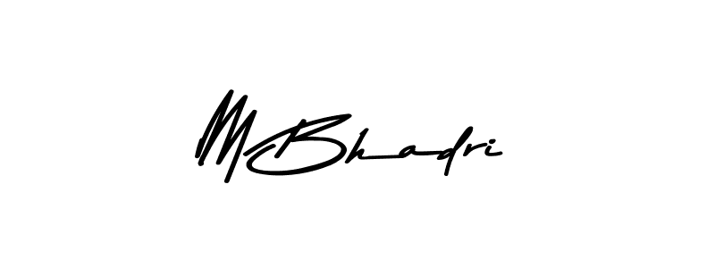 Asem Kandis PERSONAL USE is a professional signature style that is perfect for those who want to add a touch of class to their signature. It is also a great choice for those who want to make their signature more unique. Get M Bhadri name to fancy signature for free. M Bhadri signature style 9 images and pictures png