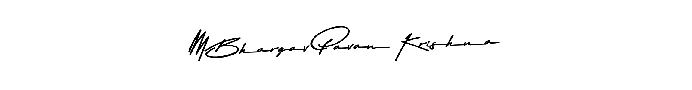 M Bhargav Pavan Krishna stylish signature style. Best Handwritten Sign (Asem Kandis PERSONAL USE) for my name. Handwritten Signature Collection Ideas for my name M Bhargav Pavan Krishna. M Bhargav Pavan Krishna signature style 9 images and pictures png