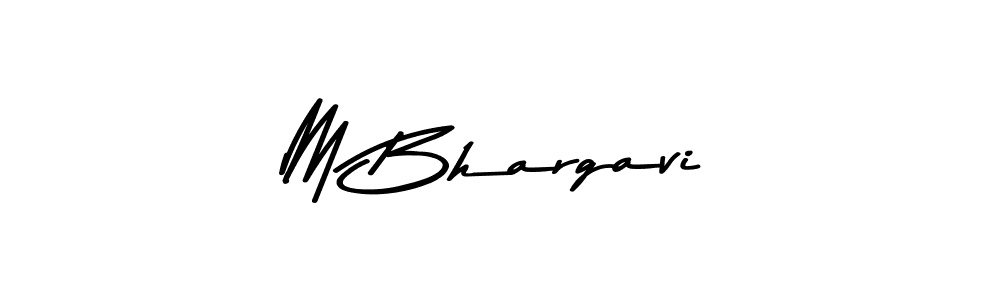 Create a beautiful signature design for name M Bhargavi. With this signature (Asem Kandis PERSONAL USE) fonts, you can make a handwritten signature for free. M Bhargavi signature style 9 images and pictures png