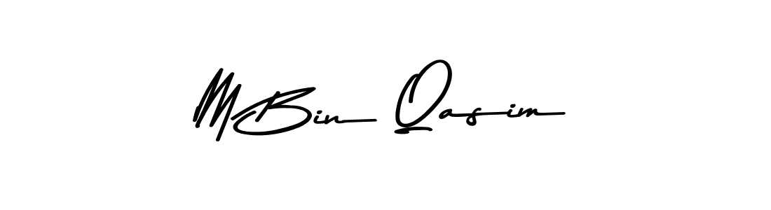 Use a signature maker to create a handwritten signature online. With this signature software, you can design (Asem Kandis PERSONAL USE) your own signature for name M Bin Qasim. M Bin Qasim signature style 9 images and pictures png