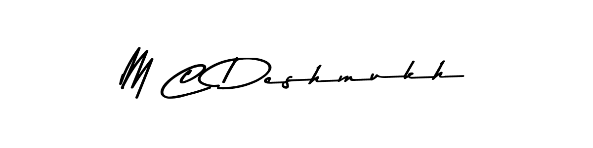 Use a signature maker to create a handwritten signature online. With this signature software, you can design (Asem Kandis PERSONAL USE) your own signature for name M C Deshmukh. M C Deshmukh signature style 9 images and pictures png