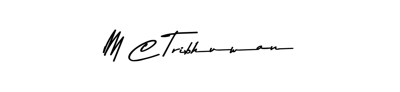 This is the best signature style for the M C Tribhuwan name. Also you like these signature font (Asem Kandis PERSONAL USE). Mix name signature. M C Tribhuwan signature style 9 images and pictures png