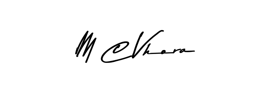 Also we have M C Vhora name is the best signature style. Create professional handwritten signature collection using Asem Kandis PERSONAL USE autograph style. M C Vhora signature style 9 images and pictures png