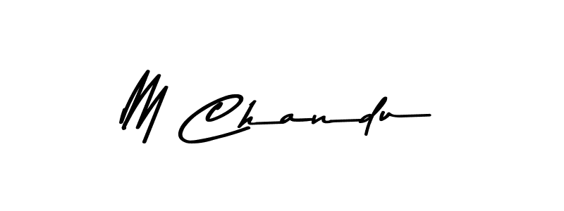 Use a signature maker to create a handwritten signature online. With this signature software, you can design (Asem Kandis PERSONAL USE) your own signature for name M Chandu. M Chandu signature style 9 images and pictures png