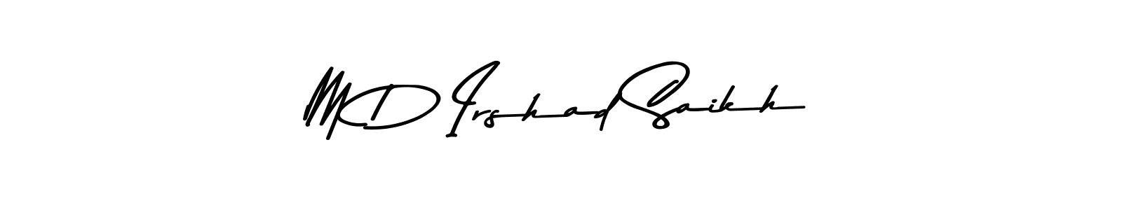 The best way (Asem Kandis PERSONAL USE) to make a short signature is to pick only two or three words in your name. The name M D Irshad Saikh include a total of six letters. For converting this name. M D Irshad Saikh signature style 9 images and pictures png