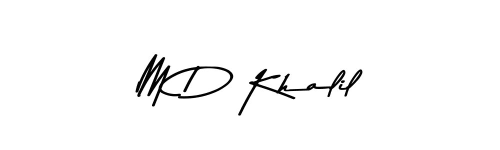 Use a signature maker to create a handwritten signature online. With this signature software, you can design (Asem Kandis PERSONAL USE) your own signature for name M D Khalil. M D Khalil signature style 9 images and pictures png
