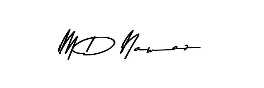 The best way (Asem Kandis PERSONAL USE) to make a short signature is to pick only two or three words in your name. The name M D Nawaz include a total of six letters. For converting this name. M D Nawaz signature style 9 images and pictures png