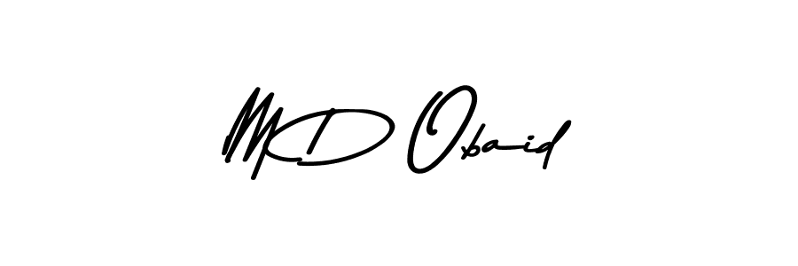 Create a beautiful signature design for name M D Obaid. With this signature (Asem Kandis PERSONAL USE) fonts, you can make a handwritten signature for free. M D Obaid signature style 9 images and pictures png