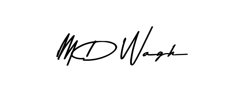 How to make M D Wagh signature? Asem Kandis PERSONAL USE is a professional autograph style. Create handwritten signature for M D Wagh name. M D Wagh signature style 9 images and pictures png