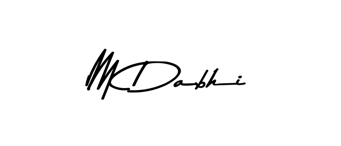 Also we have M Dabhi name is the best signature style. Create professional handwritten signature collection using Asem Kandis PERSONAL USE autograph style. M Dabhi signature style 9 images and pictures png