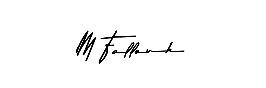 How to make M Fallouh signature? Asem Kandis PERSONAL USE is a professional autograph style. Create handwritten signature for M Fallouh name. M Fallouh signature style 9 images and pictures png