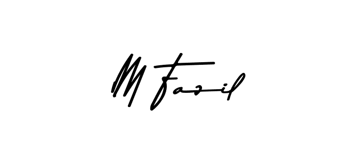 Design your own signature with our free online signature maker. With this signature software, you can create a handwritten (Asem Kandis PERSONAL USE) signature for name M Fazil. M Fazil signature style 9 images and pictures png