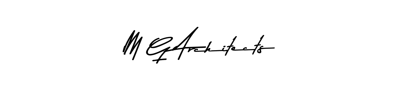 How to make M G Architects name signature. Use Asem Kandis PERSONAL USE style for creating short signs online. This is the latest handwritten sign. M G Architects signature style 9 images and pictures png