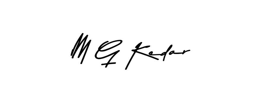 The best way (Asem Kandis PERSONAL USE) to make a short signature is to pick only two or three words in your name. The name M G Kedar include a total of six letters. For converting this name. M G Kedar signature style 9 images and pictures png