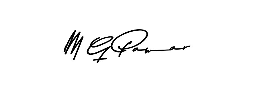 M G Pawar stylish signature style. Best Handwritten Sign (Asem Kandis PERSONAL USE) for my name. Handwritten Signature Collection Ideas for my name M G Pawar. M G Pawar signature style 9 images and pictures png