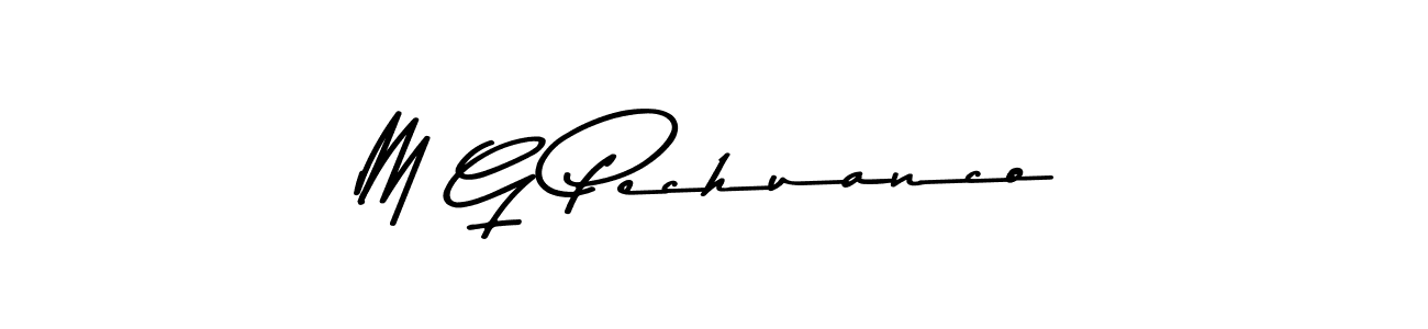 Use a signature maker to create a handwritten signature online. With this signature software, you can design (Asem Kandis PERSONAL USE) your own signature for name M G Pechuanco. M G Pechuanco signature style 9 images and pictures png