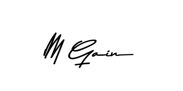 Design your own signature with our free online signature maker. With this signature software, you can create a handwritten (Asem Kandis PERSONAL USE) signature for name M Gain. M Gain signature style 9 images and pictures png
