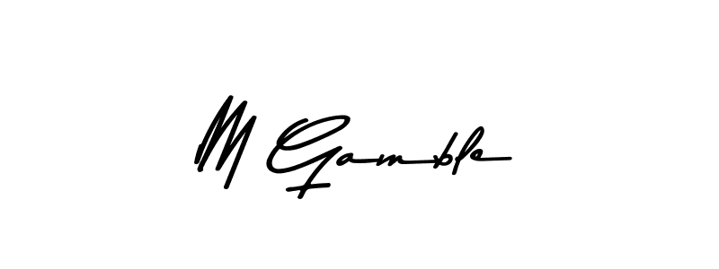 M Gamble stylish signature style. Best Handwritten Sign (Asem Kandis PERSONAL USE) for my name. Handwritten Signature Collection Ideas for my name M Gamble. M Gamble signature style 9 images and pictures png