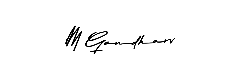 Design your own signature with our free online signature maker. With this signature software, you can create a handwritten (Asem Kandis PERSONAL USE) signature for name M Gandharv. M Gandharv signature style 9 images and pictures png