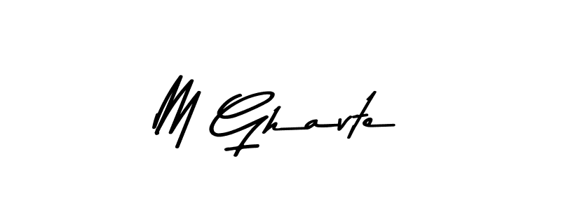 Make a beautiful signature design for name M Ghavte. With this signature (Asem Kandis PERSONAL USE) style, you can create a handwritten signature for free. M Ghavte signature style 9 images and pictures png