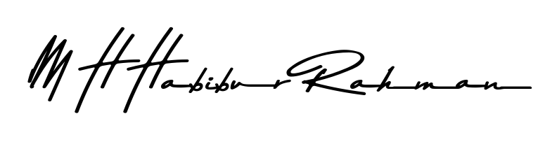 Master the art of signing with M H Habibur Rahman written in fluent Asem Kandis PERSONAL USE script. A great template to practice and refine your handwriting. M H Habibur Rahman signature style 9 images and pictures png