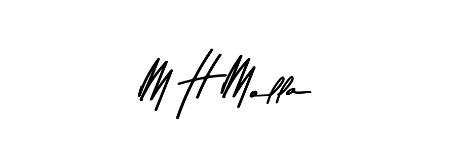 You should practise on your own different ways (Asem Kandis PERSONAL USE) to write your name (M H Molla) in signature. don't let someone else do it for you. M H Molla signature style 9 images and pictures png