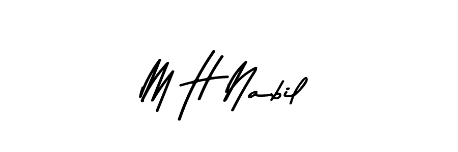 This is the best signature style for the M H Nabil name. Also you like these signature font (Asem Kandis PERSONAL USE). Mix name signature. M H Nabil signature style 9 images and pictures png