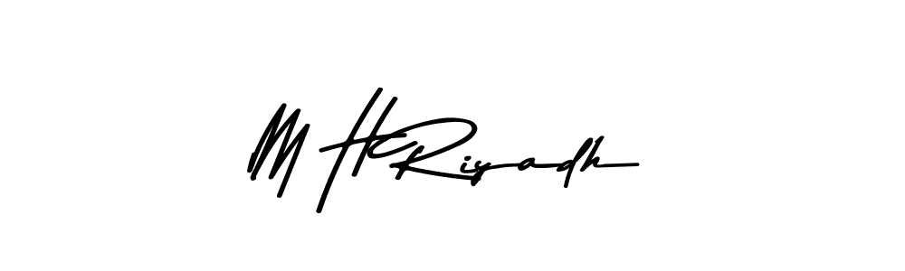 M H Riyadh stylish signature style. Best Handwritten Sign (Asem Kandis PERSONAL USE) for my name. Handwritten Signature Collection Ideas for my name M H Riyadh. M H Riyadh signature style 9 images and pictures png