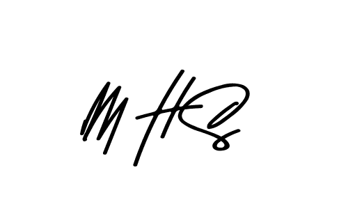 The best way (Asem Kandis PERSONAL USE) to make a short signature is to pick only two or three words in your name. The name M H S include a total of six letters. For converting this name. M H S signature style 9 images and pictures png