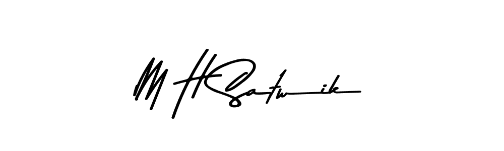 Also we have M H Satwik name is the best signature style. Create professional handwritten signature collection using Asem Kandis PERSONAL USE autograph style. M H Satwik signature style 9 images and pictures png