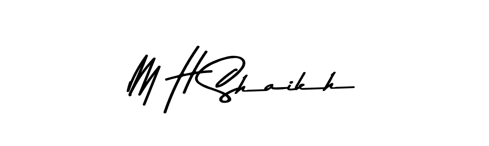 Use a signature maker to create a handwritten signature online. With this signature software, you can design (Asem Kandis PERSONAL USE) your own signature for name M H Shaikh. M H Shaikh signature style 9 images and pictures png