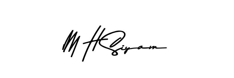 Also we have M H Siyam name is the best signature style. Create professional handwritten signature collection using Asem Kandis PERSONAL USE autograph style. M H Siyam signature style 9 images and pictures png