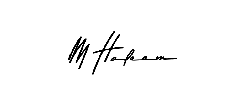 The best way (Asem Kandis PERSONAL USE) to make a short signature is to pick only two or three words in your name. The name M Haleem include a total of six letters. For converting this name. M Haleem signature style 9 images and pictures png