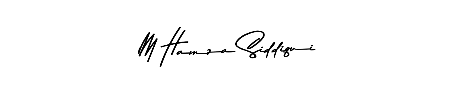 How to make M Hamza Siddiqui name signature. Use Asem Kandis PERSONAL USE style for creating short signs online. This is the latest handwritten sign. M Hamza Siddiqui signature style 9 images and pictures png