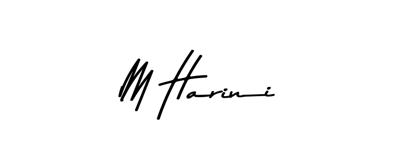 The best way (Asem Kandis PERSONAL USE) to make a short signature is to pick only two or three words in your name. The name M Harini include a total of six letters. For converting this name. M Harini signature style 9 images and pictures png