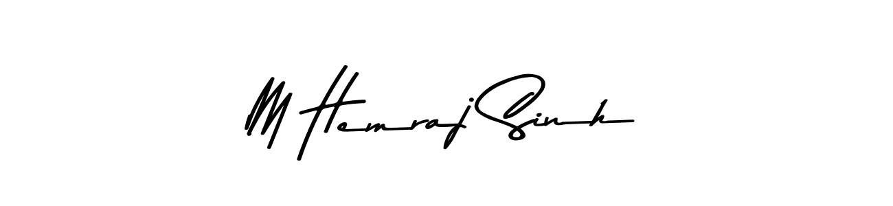 Also You can easily find your signature by using the search form. We will create M Hemraj Sinh name handwritten signature images for you free of cost using Asem Kandis PERSONAL USE sign style. M Hemraj Sinh signature style 9 images and pictures png