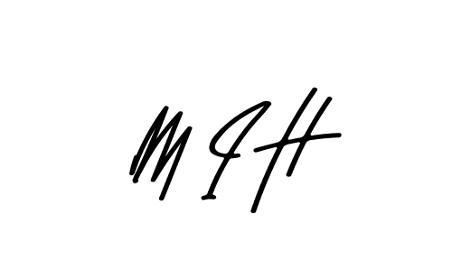 The best way (Asem Kandis PERSONAL USE) to make a short signature is to pick only two or three words in your name. The name M I H include a total of six letters. For converting this name. M I H signature style 9 images and pictures png