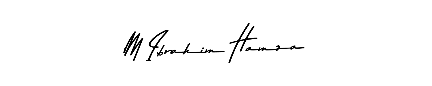 Design your own signature with our free online signature maker. With this signature software, you can create a handwritten (Asem Kandis PERSONAL USE) signature for name M Ibrahim Hamza. M Ibrahim Hamza signature style 9 images and pictures png