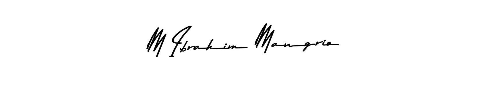 How to make M Ibrahim Mangrio signature? Asem Kandis PERSONAL USE is a professional autograph style. Create handwritten signature for M Ibrahim Mangrio name. M Ibrahim Mangrio signature style 9 images and pictures png