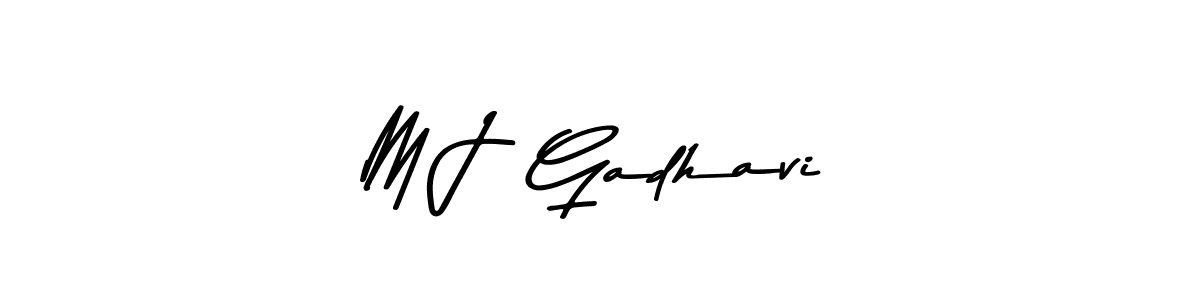 Make a beautiful signature design for name M J  Gadhavi. Use this online signature maker to create a handwritten signature for free. M J  Gadhavi signature style 9 images and pictures png
