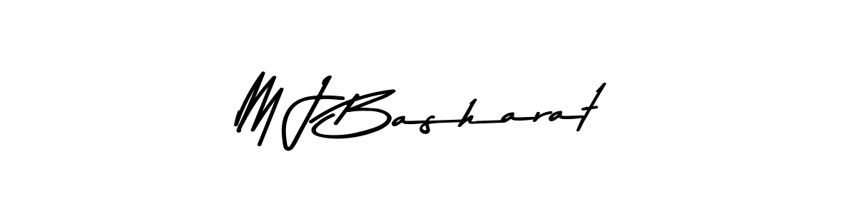 The best way (Asem Kandis PERSONAL USE) to make a short signature is to pick only two or three words in your name. The name M J Basharat include a total of six letters. For converting this name. M J Basharat signature style 9 images and pictures png