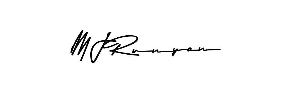 Also You can easily find your signature by using the search form. We will create M J Runyon name handwritten signature images for you free of cost using Asem Kandis PERSONAL USE sign style. M J Runyon signature style 9 images and pictures png