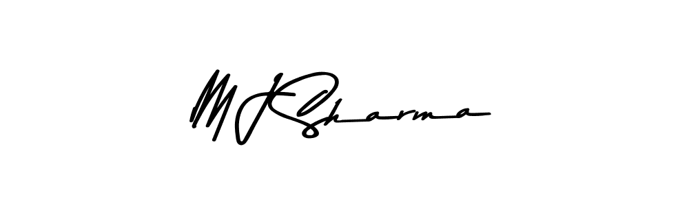 Make a beautiful signature design for name M J Sharma. With this signature (Asem Kandis PERSONAL USE) style, you can create a handwritten signature for free. M J Sharma signature style 9 images and pictures png