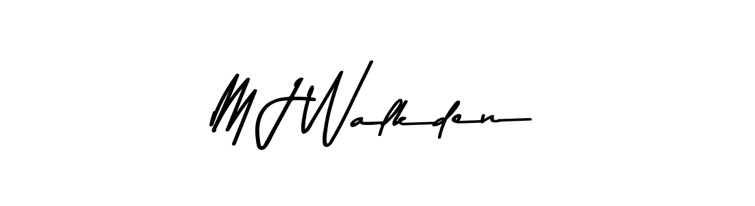 Also we have M J Walkden name is the best signature style. Create professional handwritten signature collection using Asem Kandis PERSONAL USE autograph style. M J Walkden signature style 9 images and pictures png